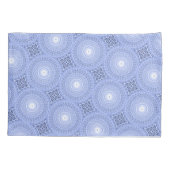 Monogram Blue Circles pattern Kissenbezug (Rückseite)