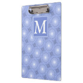 Monogram Blue Circles pattern Klemmbrett (Links)