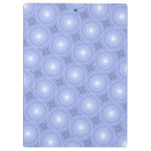 Monogram Blue Circles pattern Klemmbrett (Rückseite)