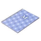 Monogram Blue Circles pattern Notizblock (Linke Seite)