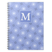 Monogram Blue Circles pattern Notizblock (Vorderseite)