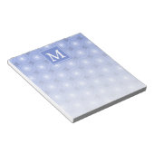 Monogram Blue Circles pattern Notizblock (angewinkelt)