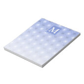 Monogram Blue Circles pattern Notizblock (Rotiert)