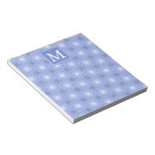 Monogram Blue Circles pattern Notizblock (angewinkelt)