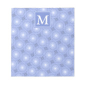 Monogram Blue Circles pattern Notizblock (Vorderseite)