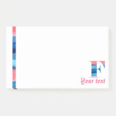 Monogram Blue Coral Letter F Notes Post-it Klebezettel (Vorderseite)