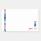 Monogram Blue Coral Letter I notes Post-it Klebezettel (Vorderseite)