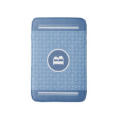 Monogram Blue Diamond Baby Kinderzimmer Bath Mat Badematte (Vorderseite Vertikal)