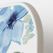 Monogram Blue Floral Botanical Pickleball Paddel Pickleball Schläger (Linke Seite)