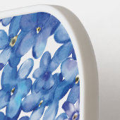 Monogram Blue Floral Pickleball Paddel Schläger (Linke Seite)