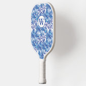 Monogram Blue Floral Pickleball Paddel Schläger (Links)