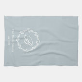 Monogram Blue Geschirrtuch (Horizontal)