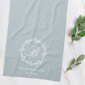 Monogram Blue Geschirrtuch