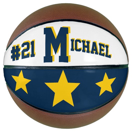 Monogram Blue & Gold Basketball (Vorderseite)