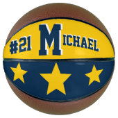 Monogram Blue & Gold Basketball (Vorderseite)