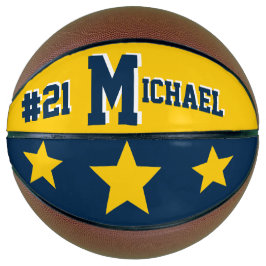 Monogram Blue & Gold Basketball