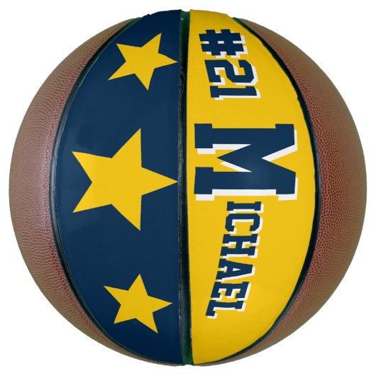 Monogram Blue & Gold Basketball (Vertikal)