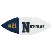 Monogram Blue & Gold Football (Panel)