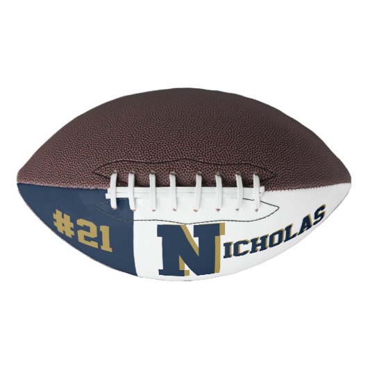 Monogram Blue & Gold Football (Vorderseite)