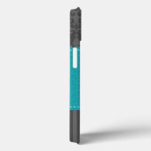 Monogram Blue, Grau Damask Stripe iPad Air Hüllen (Rückseite / Rechts)