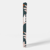 Monogram Blue, Grau & Orange Abstrakt Art Pattern Case-Mate iPhone Hülle (Rückseite / Rechts)