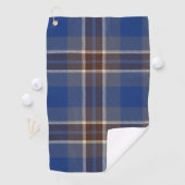 Monogram Blue Graue Tartan Geschenke für Männer, i Golfhandtuch (Insitu)