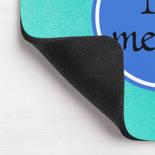 Monogram Blue Green Gold Circle Mousepad (Ecke)