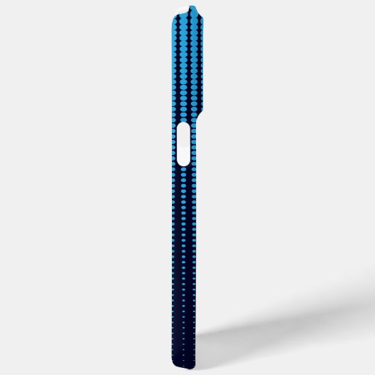 Monogram Blue Halftone Modern Initial Personalisie Case-Mate iPhone Hülle (Rückseite / Rechts)