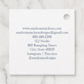 Monogram Blue Handmade Bekleidungsdesigner Geschenkanhänger (Rückseite)