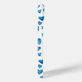 Monogram Blue Heart Watercolor Case-Mate iPhone Hülle (Rückseite / Rechts)