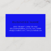 Monogram Blue Hintergrundfarbe Visitenkarte (Rückseite)