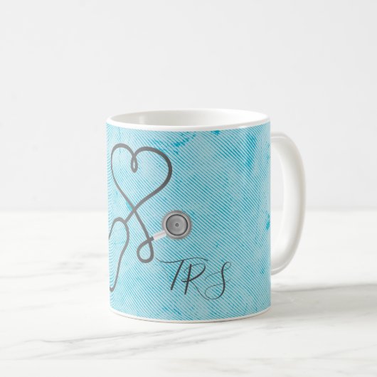 Monogram Blue Kaffeetasse (VorderseiteRechts)
