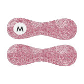 Monogram Blue Lace Blume Muster Hintergrund Baseball (Paneele)