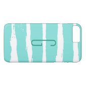 Monogram Blue Lackstreifen Case-Mate iPhone Hülle (Rückseite (Horizontal))