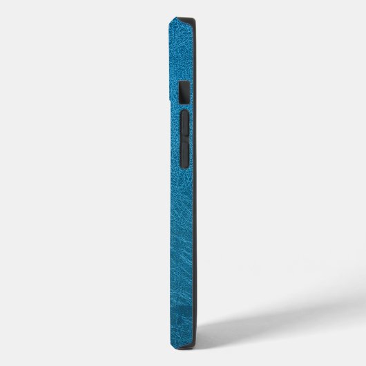 Monogram Blue Leather Case-Mate iPhone Hülle (Rückseite / Links)