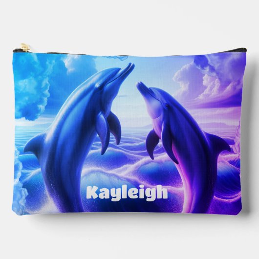 Monogram Blue Lila Delphine Ocean | Zubehörtasche (Vorderseite)