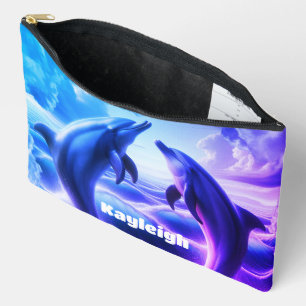 Monogram Blue Lila Delphine Ocean Zubehörtasche
