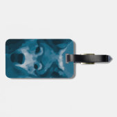 Monogram Blue Lone Wolf Gepäckmarke Gepäckanhänger (Rückseite horizontal)
