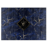 Monogram Blue Marbour Cutting Board Schneidebrett (Vorderseite)