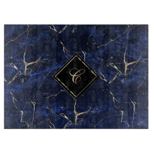 Monogram Blue Marbour Cutting Board Schneidebrett