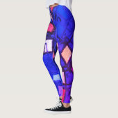 Monogram Blue Marine lila farbenfrohe, gürtnisch t Leggings (Links)