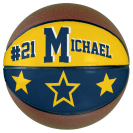 Monogram Blue & Maze Gold Basketball