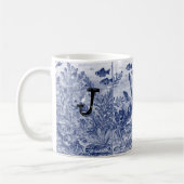 Monogram Blue Meereswelt Ocean Coasty Beachy Einzi Kaffeetasse (Links)