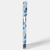 Monogram Blue Modern Watercolor Dot Pattern Case-Mate iPhone Hülle (Rückseite / Rechts)