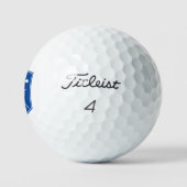 Monogram Blue Name Personalisiert Golfball (Logo)