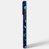 Monogram Blue New Moon Muster Case-Mate iPhone Hülle (Rückseite / Links)