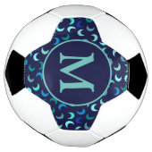 Monogram Blue New Moon Muster Fußball (Gedreht)