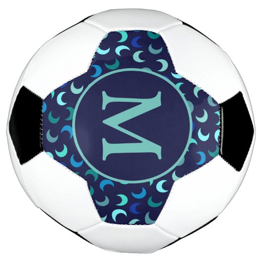 Monogram Blue New Moon Muster Fußball (Gedreht)