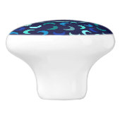 Monogram Blue New Moon Muster Keramikknauf (Seitenansicht)