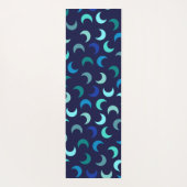 Monogram Blue New Moon Muster Yogamatte (Rückseite)